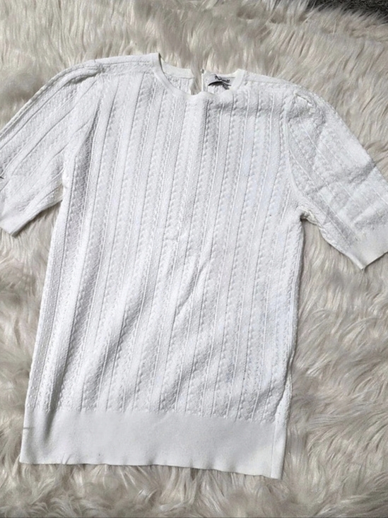 Madewell Sweaters - Madewell Cable Knit Short Sleeve Sweater Size Small